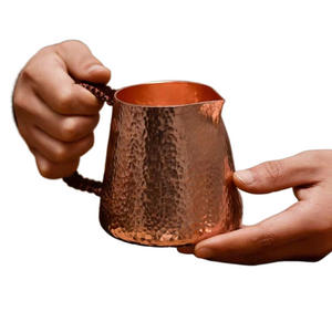 500ml Pure Copper Latte Pitcher Milk Jug Water Pots Kettles Hammer Handcraft Drinkware Tableware acacuss