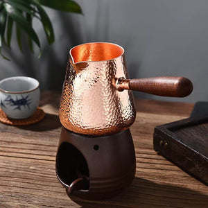 500ml Pure Copper Latte Pitcher Milk Jug Water Pots Kettles Hammer Handcraft Drinkware Tableware acacuss