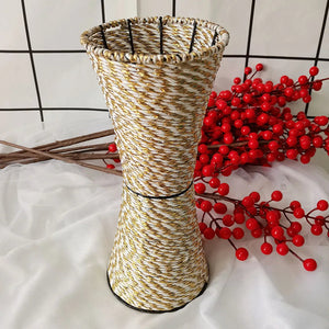 55cm New Artificial Flowers Wrought Iron Rattan Vases Country Style Flower Arrangement Vase Wedding Hotel DIY Home Decoration acacuss