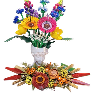Eternal Artificial Block Chrysanthemum Flower Home Decoration Wildflower Building Block Bouquet Girl Gift Children Toys acacuss