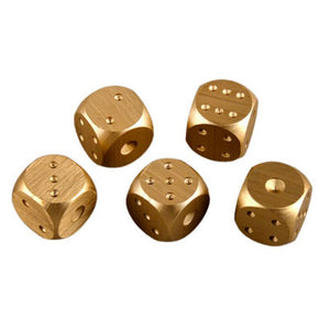 5pcs Aluminum Alloy Metal Dices Set Whisky Dice Stones Ice Cubes Bucket Reusable Keep Wine Chilling Poker Party Dice Accessories acacuss
