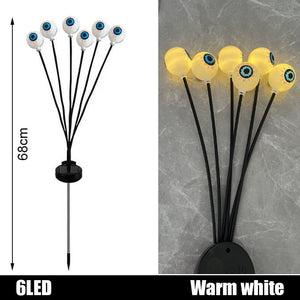 6 Lights Halloween eyeball lights Solar Garden Lawn Light Outdoor Swaying Light For Courtyard Pathway Halloween Decoration 2023 acacuss