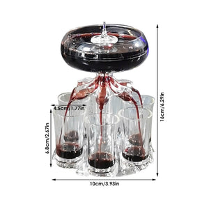 6 Shot Acrylic Dispenserand Holder Wine Whisky Beer Water Dispenser Bracket Drinking Game Tool Family Gathering Bar Wine Set acacuss