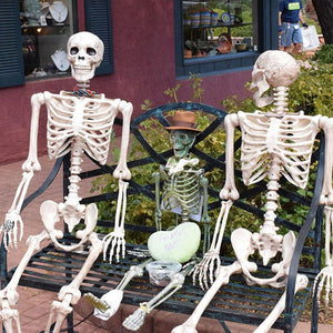 60/90cm Halloween Skeleton Plastic Simulation Human Bones Skeleton Ghost Body Halloween Party Home Bar Haunted House Props Decor acacuss