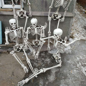 60/90cm Halloween Skeleton Plastic Simulation Human Bones Skeleton Ghost Body Halloween Party Home Bar Haunted House Props Decor acacuss