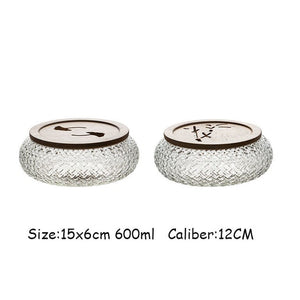 600ml Japanese Woven Hammer Glass Pot Bearing Cup Wash Hollow Carved Dry Bubble Plate Household Tea Slag Bucket Built Jianshui acacuss