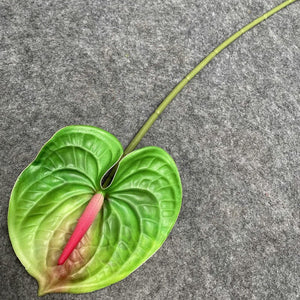 60CM Artificial Anthurium Plants Living Room Home Decoration Simulation 3D Printing Film for Home Aesthetic Room Decor acacuss