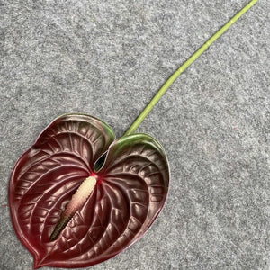 60CM Artificial Anthurium Plants Living Room Home Decoration Simulation 3D Printing Film for Home Aesthetic Room Decor acacuss