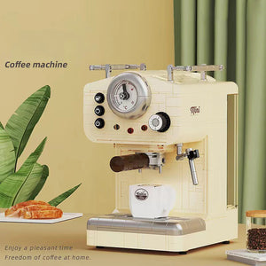 678PCS Creative Series Classic Coffee Maker Building Blocks Automatic Drink Machine Model Bricks Toys Gift For Children Kids acacuss