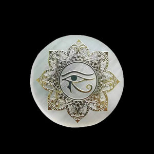 6CM Natural Crystal Selenite Slice Slab White Gypsum 7 Chakras Flower of Life Charging Plate Yoga Meditation Fengshui Healing acacuss