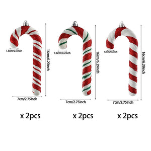 6Pcs Christmas Hanging Candy Balls Red White Candy Pendant Home Party Christmas Tree Decorations Navidad Winter New Year 2023 acacuss
