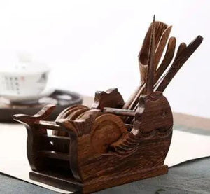 6Pcs/set Handmade Tea Ceremony Utensils Set Bamboo acacuss