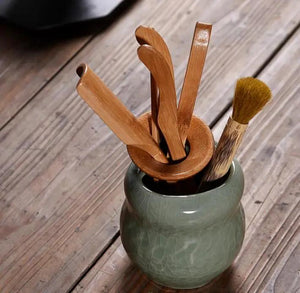 6Pcs/set Handmade Tea Ceremony Utensils Set Bamboo acacuss