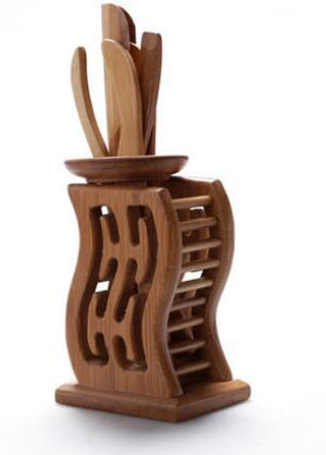 6Pcs/set Handmade Tea Ceremony Utensils Set Bamboo acacuss
