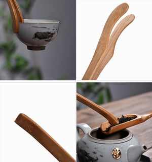 6Pcs/set Handmade Tea Ceremony Utensils Set Bamboo acacuss