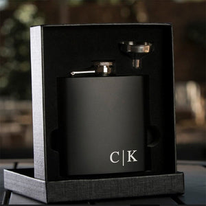 6oz Pocket Hip Flask Set for Whisky Portable Whiskey Alcohol Bottle Groomsmen or Bridesmaid Wed Gift Stainless Steel Custom Name acacuss
