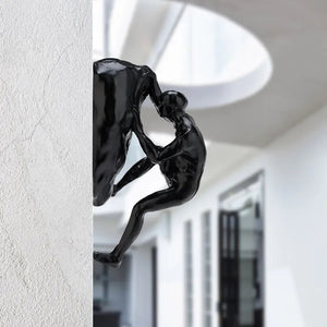 6pcs/set Industrial Style Climbing Man Resin Wall Hanging Decoration Sculpture Figures Creative Retro Present Statue Decor acacuss