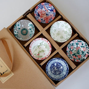 6piece/lot Vintage Wine Tea cups Set 80ml Blue and White Retro Teaware Drinkware Chinese Teaware Gift acacuss