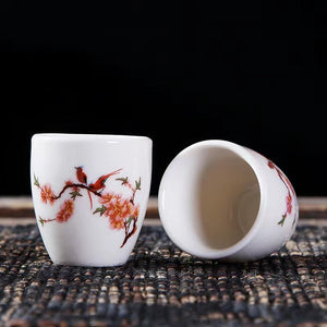 7Pcs/Set Ceramics Sake Pot Cups Set Japan Vintage Flagon Hip Flasks Bamboo Liquor Cup Home Kitchen Drinkware Gifts Barware 250ml acacuss