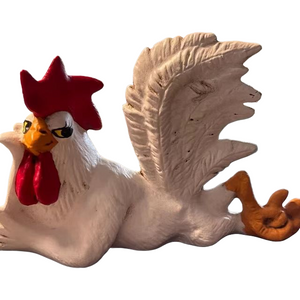 Big Rooster White Planking Creative Desktop Decoration Home Decoration Resin Craft acacuss