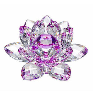 80Mm Quartz Crystals Lotus Flower Crafts Glass Fengshui Ornaments Healing Crystals Home Party Wiccan Decor Yoga Gifts Souvenir acacuss