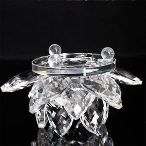 80Mm Quartz Crystals Lotus Flower Crafts Glass Fengshui Ornaments Healing Crystals Home Party Wiccan Decor Yoga Gifts Souvenir acacuss