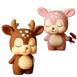 Cartoon Cute Deer Shape Piggy Bank Coin Storage Container Money Jar Coins Money Box Large Savings Box Valentine's Day Gifts acacuss