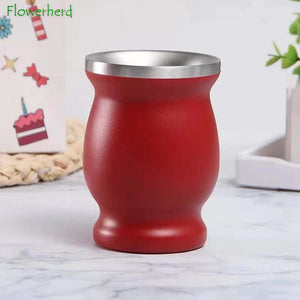 8oz Yerba Mate Tea Cup Double-walled Natural Gourd Drinkware Teaware Argentina Gourd-shaped Easy Clean Stainless Steel acacuss