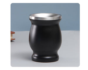 8oz Yerba Mate Tea Cup Double-walled Natural Gourd Drinkware Teaware Argentina Gourd-shaped Easy Clean Stainless Steel acacuss