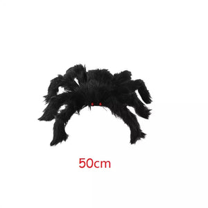 90/150/200cm Black Scary Giant Spider Huge Spiders Web Halloween Decoration Props Haunted House Holiday Outdoor Giant Decoration acacuss