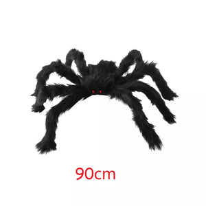 90/150/200cm Black Scary Giant Spider Huge Spiders Web Halloween Decoration Props Haunted House Holiday Outdoor Giant Decoration acacuss
