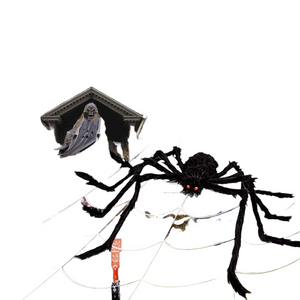 90/150/200cm Black Scary Giant Spider Huge Spiders Web Halloween Decoration Props Haunted House Holiday Outdoor Giant Decoration acacuss
