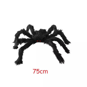 90/150/200cm Black Scary Giant Spider Huge Spiders Web Halloween Decoration Props Haunted House Holiday Outdoor Giant Decoration acacuss