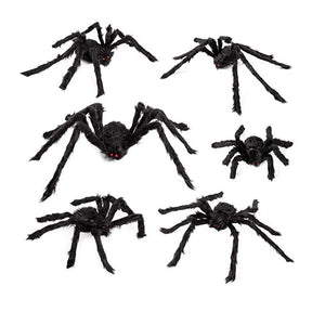 90/150/200cm Black Scary Giant Spider Huge Spiders Web Halloween Decoration Props Haunted House Holiday Outdoor Giant Decoration acacuss