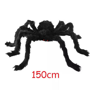 90/150/200cm Black Scary Giant Spider Huge Spiders Web Halloween Decoration Props Haunted House Holiday Outdoor Giant Decoration acacuss