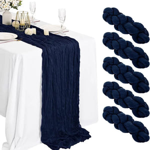 90x300 cm knit cloth table runner Wedding birthday party banquet decoration gauze fabric voile tablecloth Twist table cover acacuss