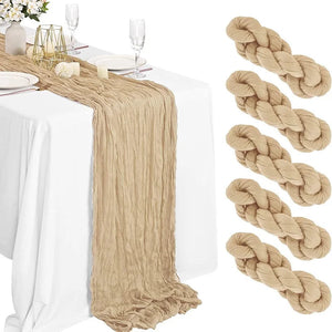 90x300 cm knit cloth table runner Wedding birthday party banquet decoration gauze fabric voile tablecloth Twist table cover acacuss