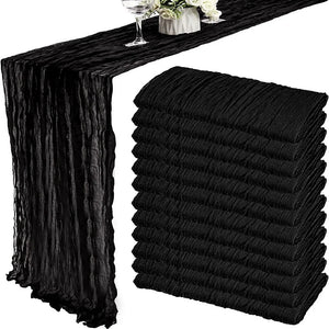 90x300 cm knit cloth table runner Wedding birthday party banquet decoration gauze fabric voile tablecloth Twist table cover acacuss