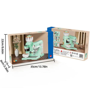 924PCS Coffee Machine Building Block Set Mini Grinder Assembly Model Bricks Toys Desktop Decoration Children's Christmas Gifts acacuss