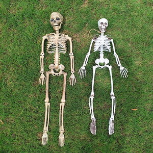 98cm Halloween Horror Anatomy Movable Skull Skeleton Halloween Props Poseable Full Life Size Skeleton Prop Halloween Decorations acacuss