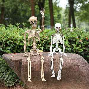 98cm Halloween Horror Anatomy Movable Skull Skeleton Halloween Props Poseable Full Life Size Skeleton Prop Halloween Decorations acacuss