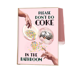 Don't Do Coke In The Bathroom Prints Wall Art Canvas Painting Trendy Disco Ball Poster Retro Kitchen Home Decor Pictures acacuss