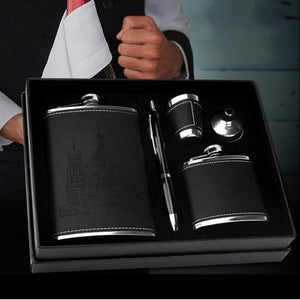 9oz High Quality Stainless Steel 304 Hip Flask Set Whiskey Wine Flagon Alcohol Drink Bottle Travel Drinkware For Gifts acacuss