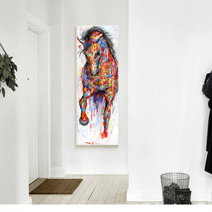 AHPAINTING Canvas Painting Wall Art Poster Animal Print The Running Horse Picture Living Room Home Decor No Frame acacuss