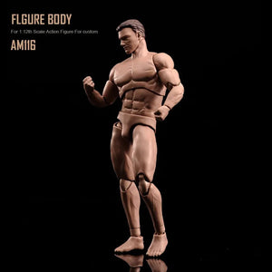 ANT AM116 1/12 Scale Male Super Flexible Joint Body with Head 6'' Soldier Muscale Strong Action Figure Doll acacuss