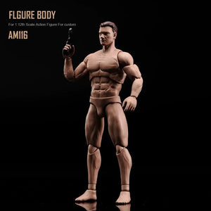 ANT AM116 1/12 Scale Male Super Flexible Joint Body with Head 6'' Soldier Muscale Strong Action Figure Doll acacuss