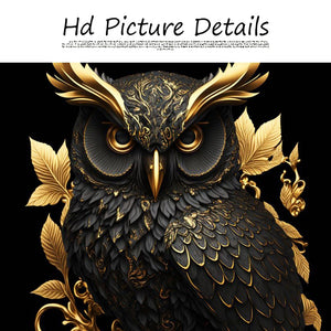 Abstract Black Gold Animal Canvas Painting Owl Tiger Lion Wolf Eagle Zebra Bull Posters Wall Art Pictures for Room Home Decor acacuss