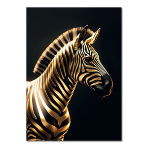 Abstract Black Gold Animal Canvas Painting Owl Tiger Lion Wolf Eagle Zebra Bull Posters Wall Art Pictures for Room Home Decor acacuss