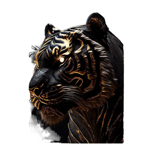 Abstract Black Gold Animal Canvas Painting Owl Tiger Lion Wolf Eagle Zebra Bull Posters Wall Art Pictures for Room Home Decor acacuss