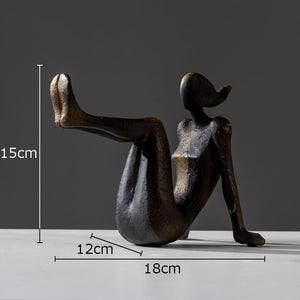 Abstract Character Girl Statue Decorative Bookends Library Bookcase Bookshelf Bookends Desk Decoration Resin Figures Sculpture acacuss